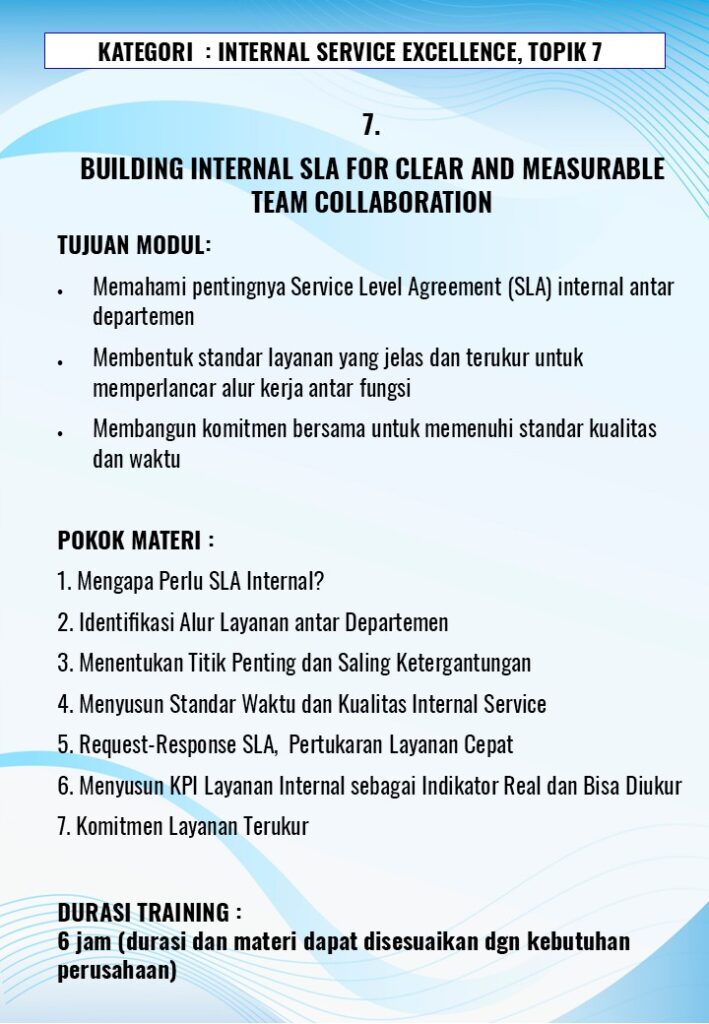 Service Excellence