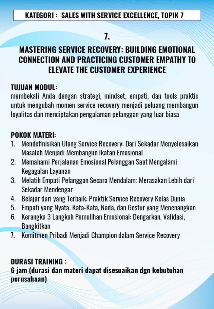 Service Excellence