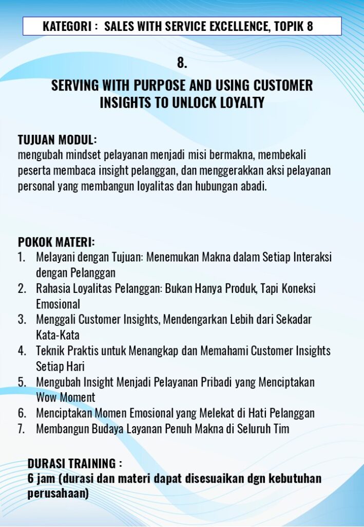 Service Excellence