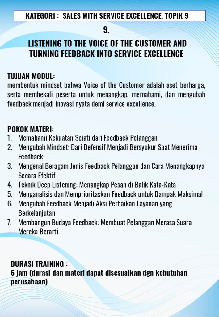 Service Excellence