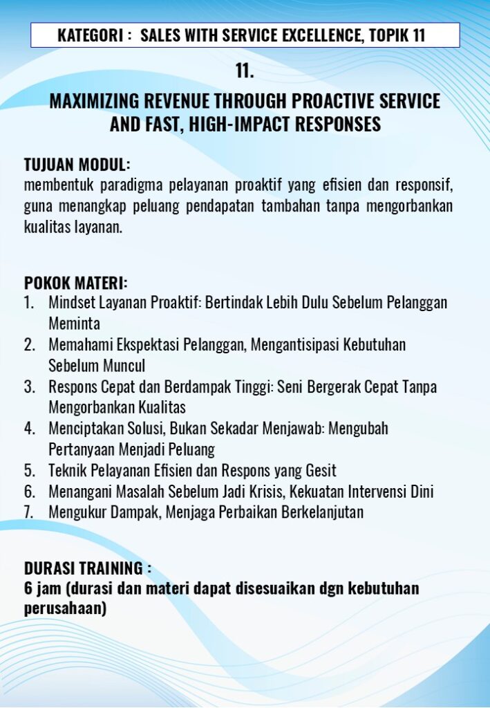 Service Excellence