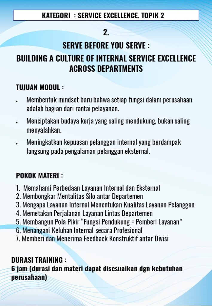 Sales and Service Excellence Trainer