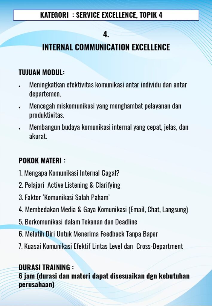 Sales and Service Excellence Trainer