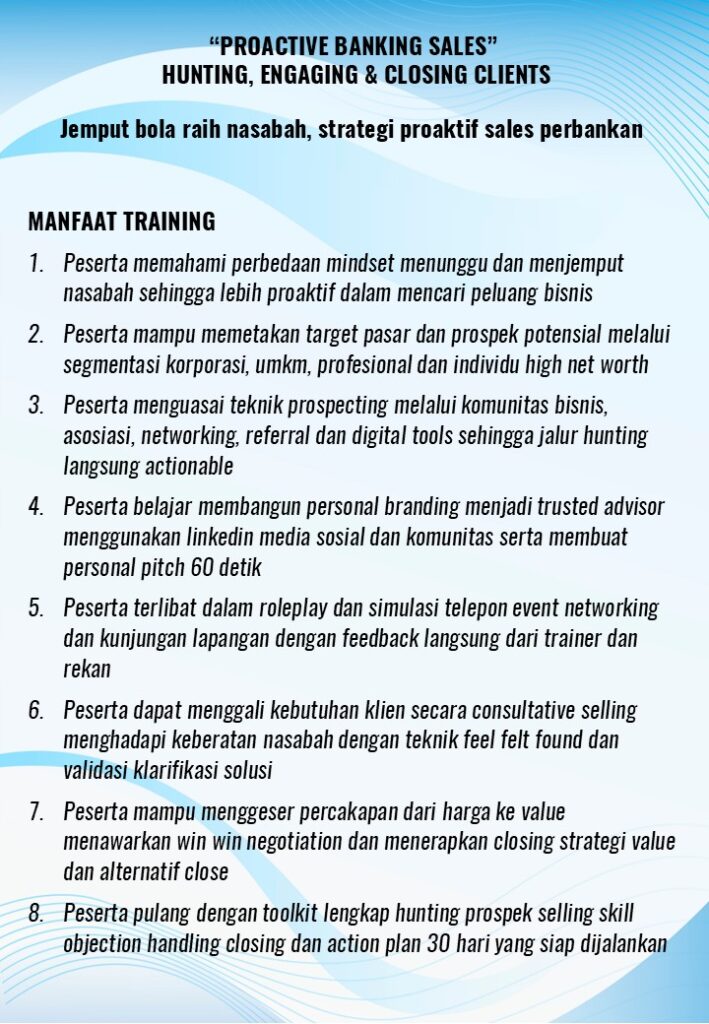 Proactive Sales Banking